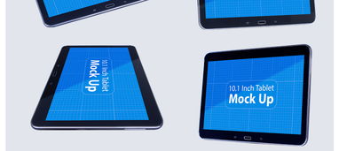 25款平板电脑多角度屏幕展示样机图片设计素材 高效网页制作必备资源